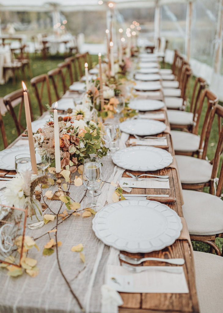 Fall wedding table design