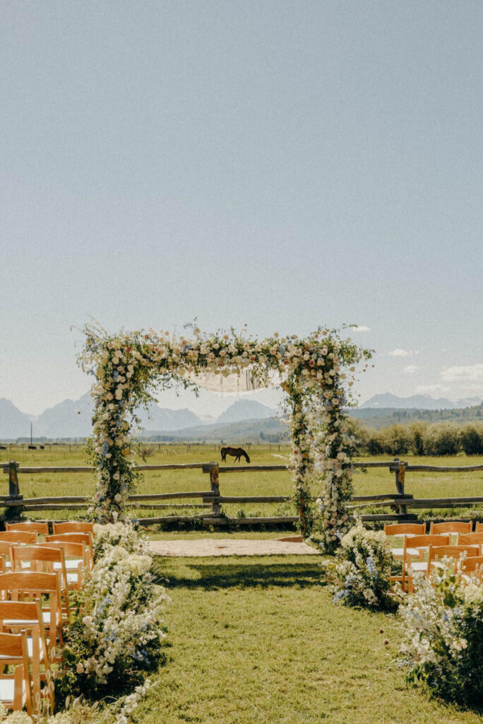 Diamond Cross Ranch outdoor wedding ceremony space